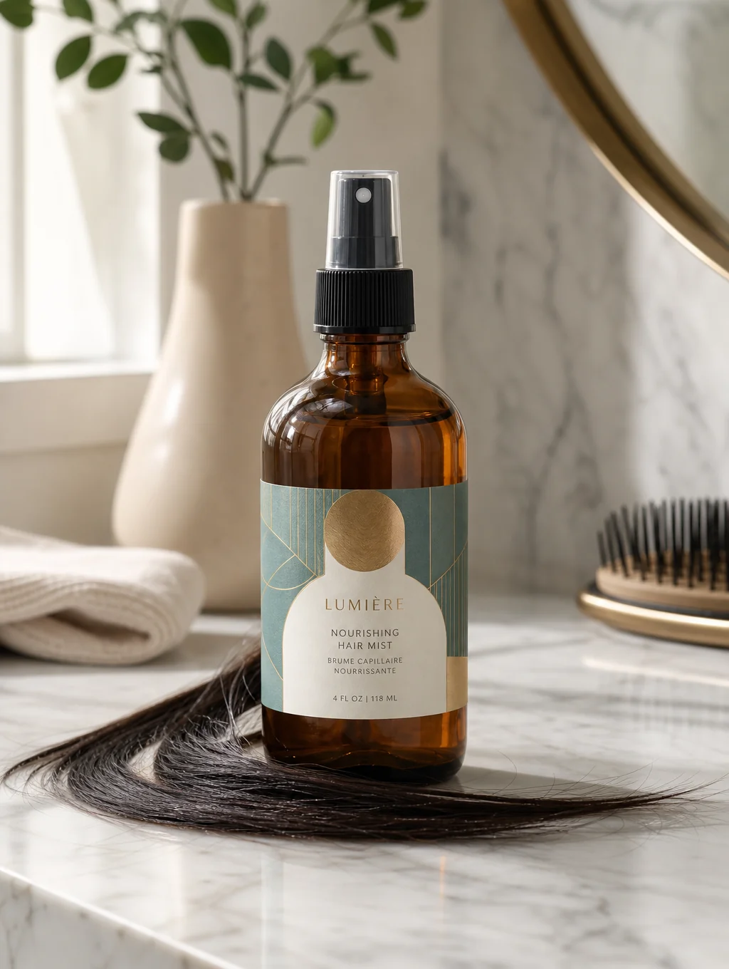 Matte pump bottle containing professional Hydrating Repair Conditioner formulation